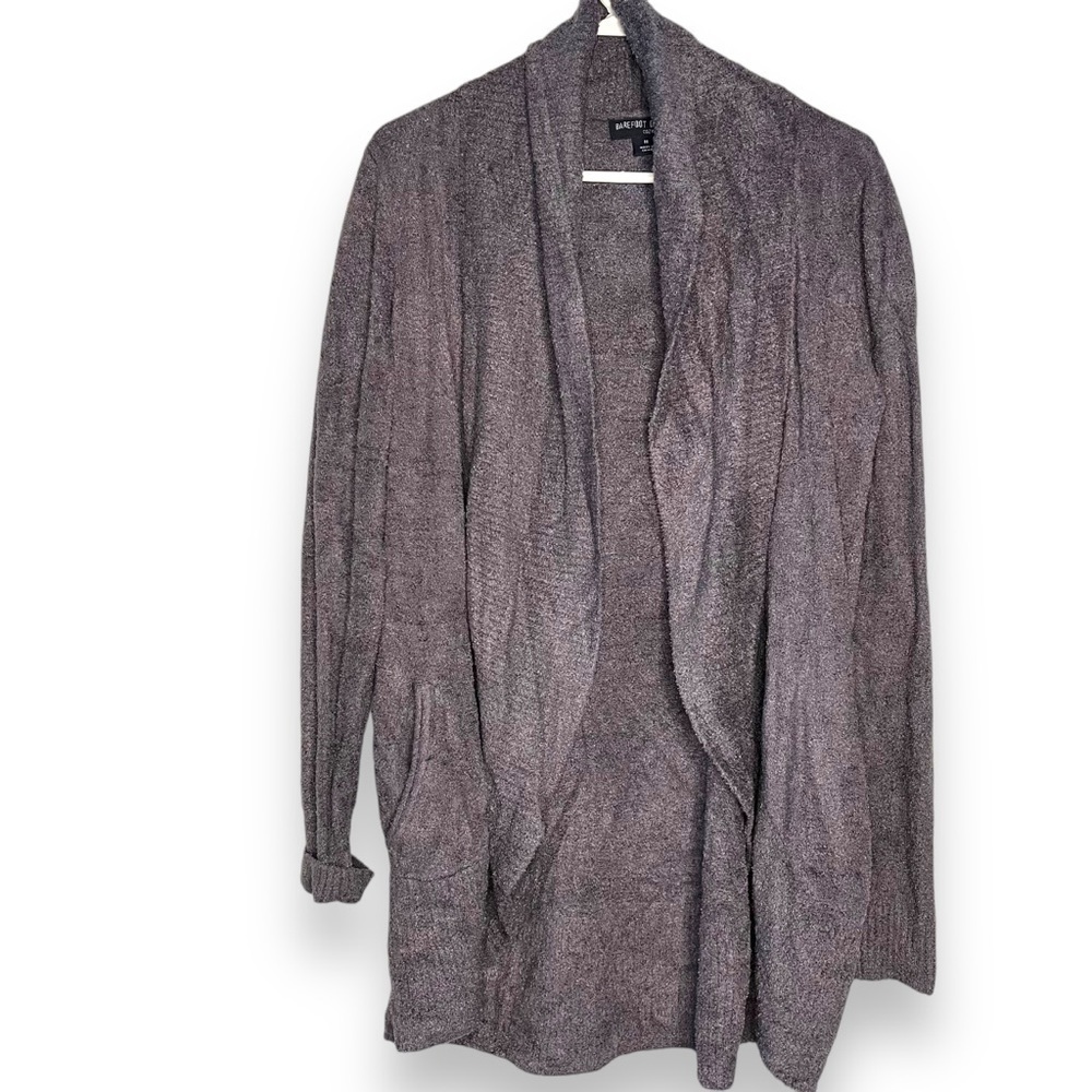 Barefoot Dreams CozyChic Lite CARDIGAN SWEATER Purple Women’s Medium